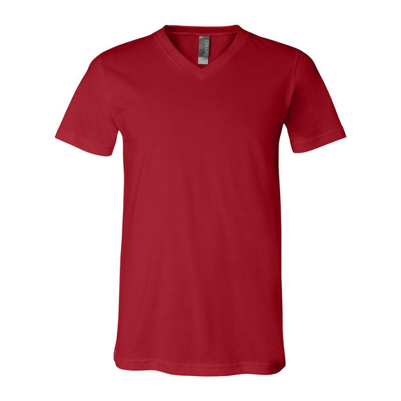 3005 BELLA + CANVAS Jersey V-Neck Tee Canvas Red