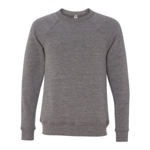 3901 BELLA + CANVAS Sponge Fleece Raglan Crewneck Sweatshirt Grey Triblend