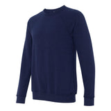 3901 BELLA + CANVAS Sponge Fleece Raglan Crewneck Sweatshirt Navy Triblend