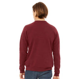 3901 BELLA + CANVAS Sponge Fleece Raglan Crewneck Sweatshirt Cardinal Triblend