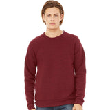 3901 BELLA + CANVAS Sponge Fleece Raglan Crewneck Sweatshirt Cardinal Triblend