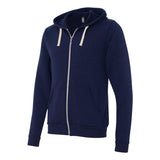 3909 BELLA + CANVAS Triblend Sponge Fleece Full-Zip Hoodie Navy Triblend