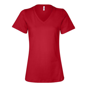 6405 BELLA + CANVAS Women’s Relaxed Jersey V-Neck Tee Red