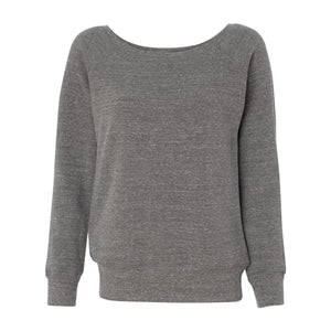 7501 BELLA + CANVAS Women’s Sponge Fleece Wide Neck Sweatshirt Grey Triblend