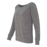 7501 BELLA + CANVAS Women’s Sponge Fleece Wide Neck Sweatshirt Grey Triblend