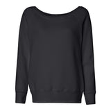 7501 BELLA + CANVAS Women’s Sponge Fleece Wide Neck Sweatshirt Solid Black Triblend