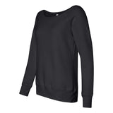 7501 BELLA + CANVAS Women’s Sponge Fleece Wide Neck Sweatshirt Solid Black Triblend