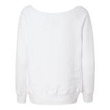 7501 BELLA + CANVAS Women’s Sponge Fleece Wide Neck Sweatshirt Solid White Triblend