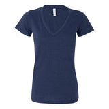 8435 BELLA + CANVAS Women’s Triblend Deep V-Neck Tee Navy Triblend