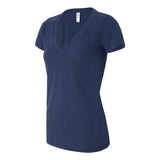 8435 BELLA + CANVAS Women’s Triblend Deep V-Neck Tee Navy Triblend