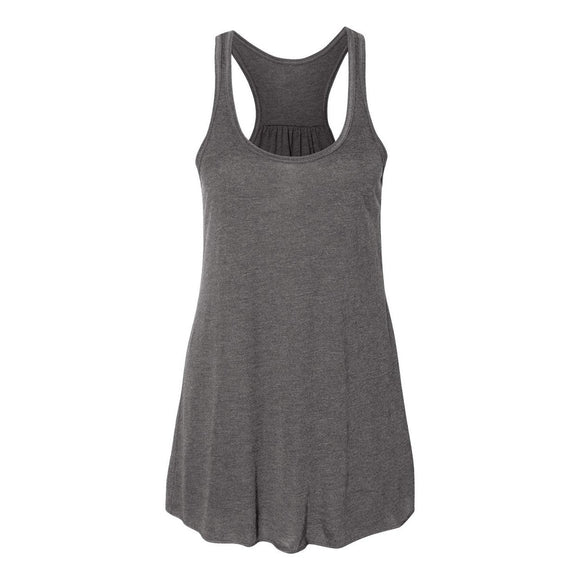 8800 BELLA + CANVAS Women's Flowy Racerback Tank Dark Grey Heather