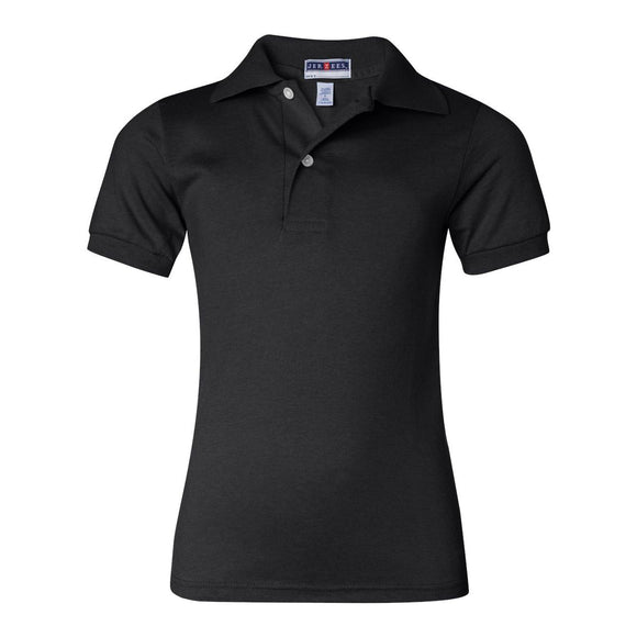 437YR JERZEES SpotShield™ Youth 50/50 Polo Black