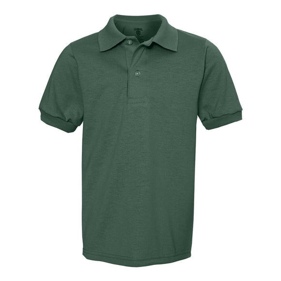 437YR JERZEES SpotShield™ Youth 50/50 Polo Forest Green