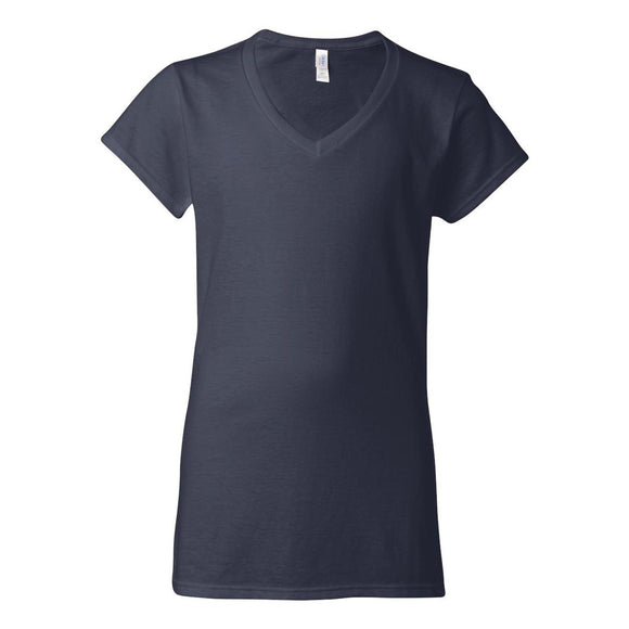 64V00L Gildan Softstyle® Women’s V-Neck T-Shirt Navy