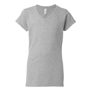 64V00L Gildan Softstyle® Women’s V-Neck T-Shirt Sport Grey