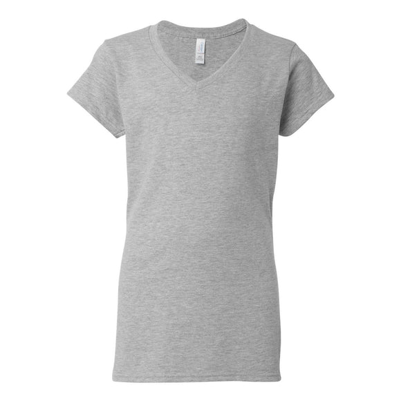 64V00L Gildan Softstyle® Women’s V-Neck T-Shirt Sport Grey