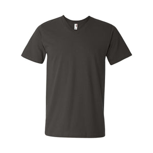 982 Anvil Lightweight V-Neck T-Shirt Smoke