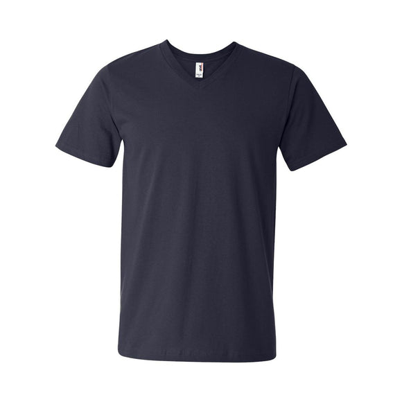 982 Anvil Lightweight V-Neck T-Shirt Navy