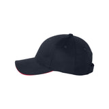 VC950 Valucap Sandwich Twill Cap Navy/ Red