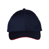 VC950 Valucap Sandwich Twill Cap Navy/ Red