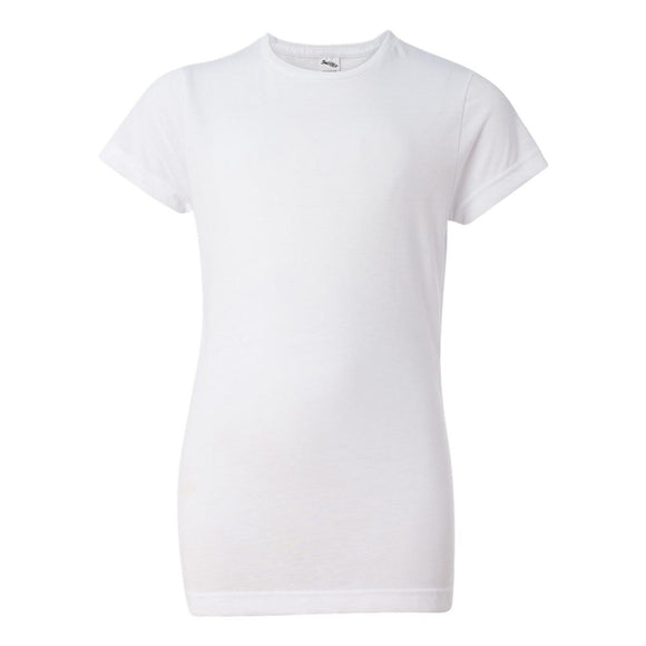 1610 SubliVie Junior Fit Polyester Sublimation Tee White