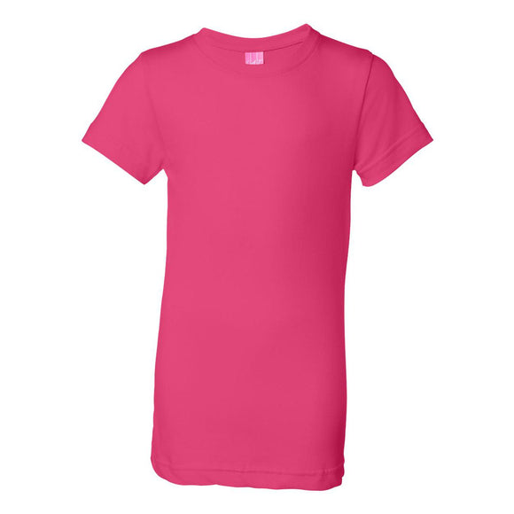 2616 LAT Girls' Fine Jersey Tee Hot Pink