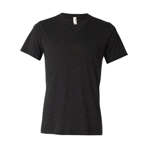 3415 BELLA + CANVAS Triblend V-Neck Short Sleeve Tee Charcoal Black Triblend