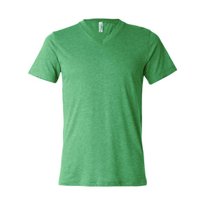 3415 BELLA + CANVAS Triblend V-Neck Short Sleeve Tee Green Triblend