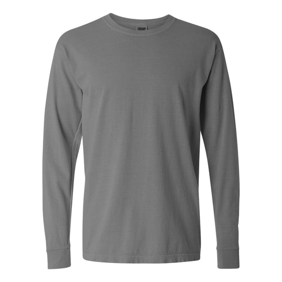 6014 Comfort Colors Garment-Dyed Heavyweight Long Sleeve T-Shirt Grey