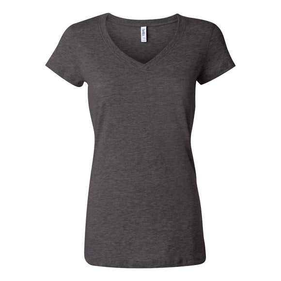 6005 BELLA + CANVAS Women’s Jersey V-Neck Tee Dark Grey Heather