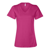 6405 BELLA + CANVAS Women’s Relaxed Jersey V-Neck Tee Berry