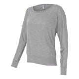 8850 BELLA + CANVAS Women’s Flowy Off Shoulder Long Sleeve Tee Athletic Heather