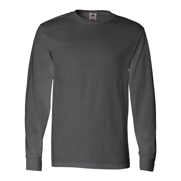 4930R Fruit of the Loom HD Cotton Long Sleeve T-Shirt Charcoal Grey