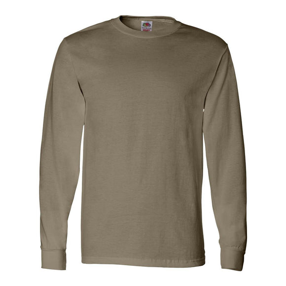 4930R Fruit of the Loom HD Cotton Long Sleeve T-Shirt Khaki