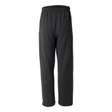 974MPR JERZEES NuBlend® Open-Bottom Sweatpants with Pockets Black Heather