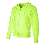 993MR JERZEES NuBlend® Full-Zip Hooded Sweatshirt Safety Green