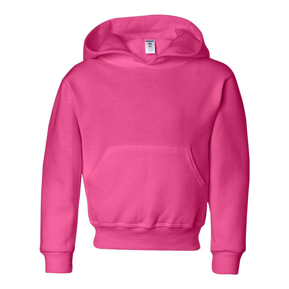 996YR JERZEES NuBlend® Youth Hooded Sweatshirt Cyber Pink