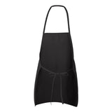 5505 Liberty Bags Long Butcher Block Apron Black