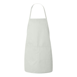 5505 Liberty Bags Long Butcher Block Apron White