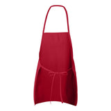 5505 Liberty Bags Long Butcher Block Apron Red