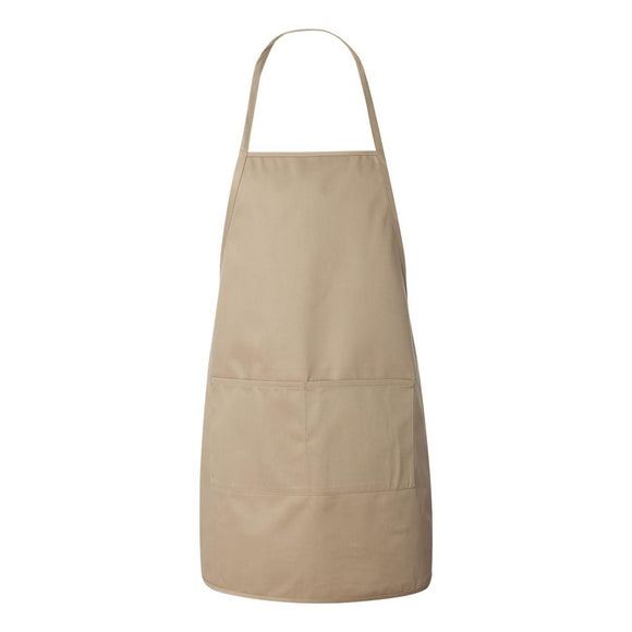 5505 Liberty Bags Long Butcher Block Apron Tan