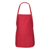 5507 Liberty Bags Adjustable Neck Strap Apron Red