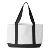 7002 Liberty Bags P&O Cruiser Tote White/ Black