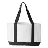 7002 Liberty Bags P&O Cruiser Tote White/ Black