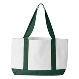 7002 Liberty Bags P&O Cruiser Tote White/ Forest