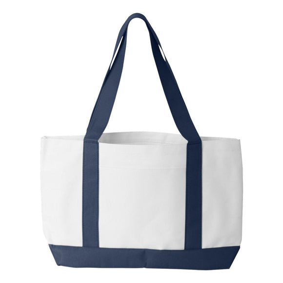 7002 Liberty Bags P&O Cruiser Tote White/ Navy