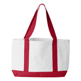 7002 Liberty Bags P&O Cruiser Tote White/ Red