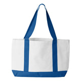 7002 Liberty Bags P&O Cruiser Tote White/ Royal