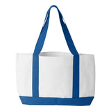 7002 Liberty Bags P&O Cruiser Tote White/ Royal