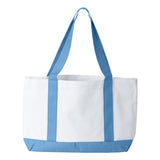 7002 Liberty Bags P&O Cruiser Tote White/ Light Blue